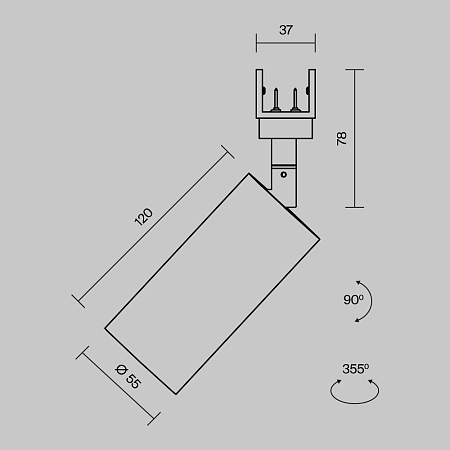 Трековый однофазный уличный светодиодный светильник Maytoni Elasity IP Focus Led O-TR01-1-S-16WW3K