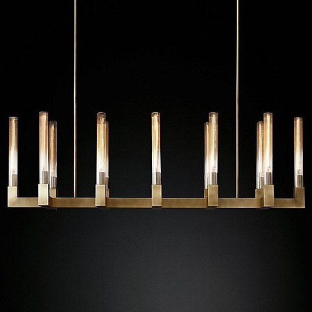 Люстра подвесная Imperiumloft RH CANELLE Linear Chandelier 12 Modern Brass 40.1549 84598-22