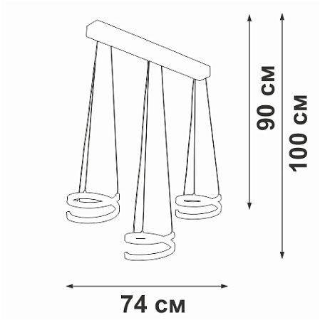 Светильник подвесной светодиодный Vitaluce V3047-0/3S Светильник подвесной светодиодный Vitaluce V3047-0/3S