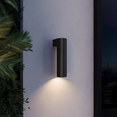 Уличный настенный светодиодный светильник Elektrostandard Nork LED черный (35187/D) a069890