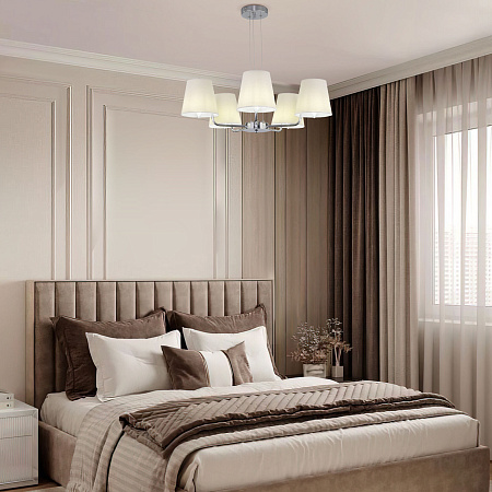 Люстра подвесная Eurosvet Amaretto 60155/5 хром Люстра подвесная Eurosvet Amaretto 60155/5 хром