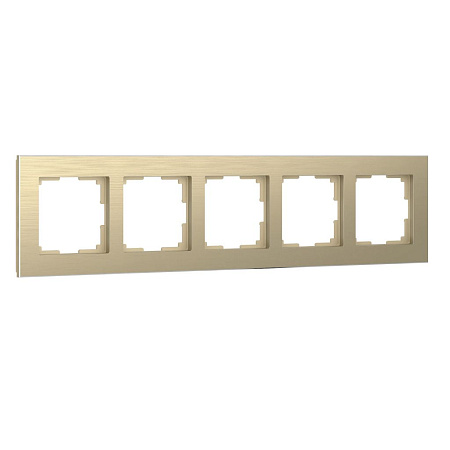 Рамка на 5 постов шампань алюминий Werkel Aluminium W0051711 4690389158179 a052316 Рамка на 5 постов шампань алюминий Werkel Aluminium W0051711 4690389158179 a052316