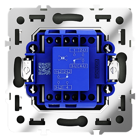 Перекрестный переключатель встраиваемый VOLTUM S70 одноклавишный (черный матовый) VLS010508 Перекрестный переключатель встраиваемый VOLTUM S70 одноклавишный (черный матовый) VLS010508