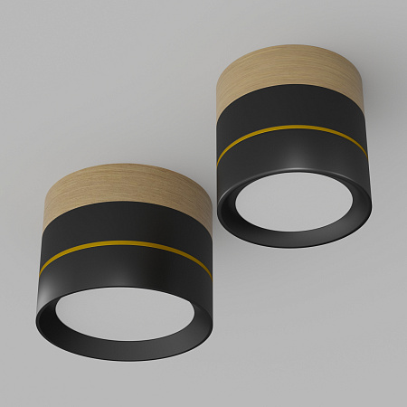 Светильник потолочный светодиодный Ledron BARREL-Wooden-Black Светильник потолочный светодиодный Ledron BARREL-Wooden-Black