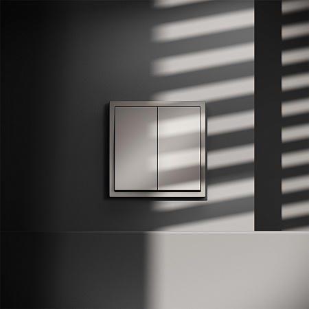 Выключатель встраиваемый VOLTUM S70 двухклавишный (кашемир) VLS020103 Выключатель встраиваемый VOLTUM S70 двухклавишный (кашемир) VLS020103