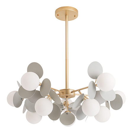 Люстра на штанге Arte Lamp PEACOCK A1369SP-10GY Люстра на штанге Arte Lamp PEACOCK A1369SP-10GY