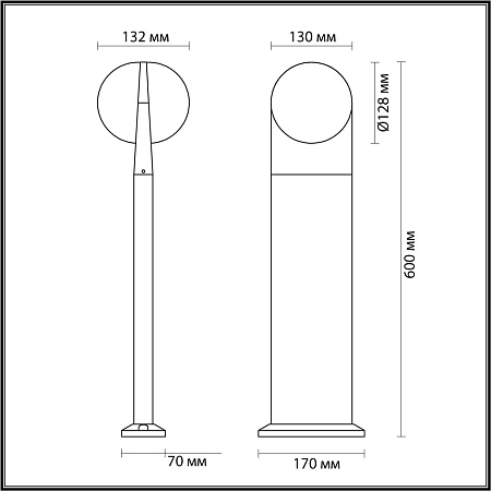 Уличный ландшафтный светодиодный светильник Odeon Light TILDA 6652/12GL