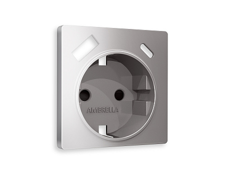 Лицевая панель для электрической розетки с заземлением со шторками 2USB A+C QUANT Ambrella Volt ALFA AP5100 Лицевая панель для электрической розетки с заземлением со шторками 2USB A+C QUANT Ambrella Volt ALFA AP5100