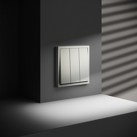 Выключатель встраиваемый VOLTUM S70 трехклавишный (сталь) VLS030105 Выключатель встраиваемый VOLTUM S70 трехклавишный (сталь) VLS030105