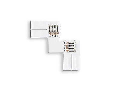 Соединитель угловой L для светодиодной ленты 5050 12/24V (4 конт.) 10 шт Ambrella light GS GS6701 Соединитель угловой L для светодиодной ленты 5050 12/24V (4 конт.) 10 шт Ambrella light GS GS6701