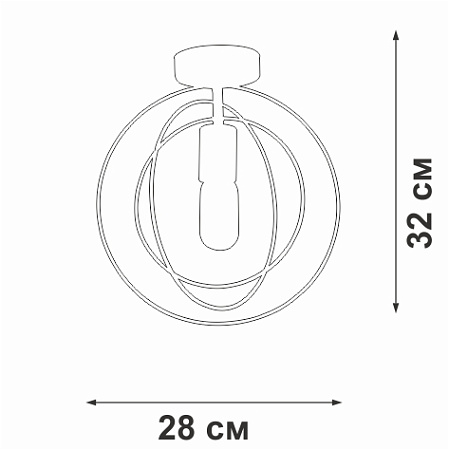 Светильник потолочный Vitaluce V3794-0/1PL