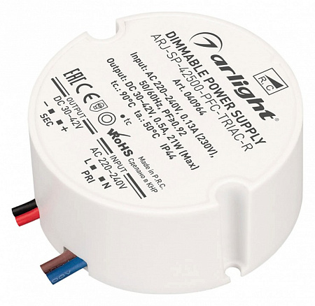 Блок питания TRIAC 21Вт 30-42В IP44 Arlight ARJ 040964 Блок питания TRIAC 21Вт 30-42В IP44 Arlight ARJ 040964