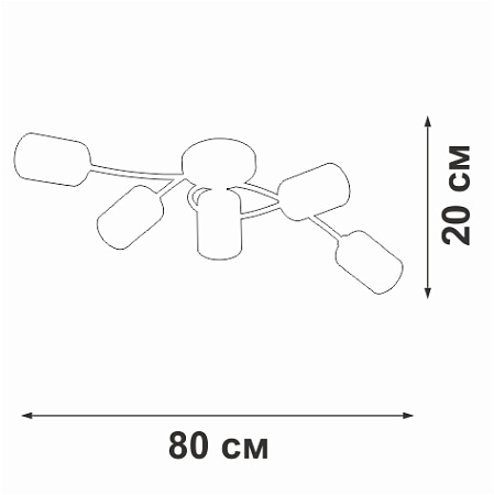 Люстра потолочная Vitaluce V2048-7/5PL Люстра потолочная Vitaluce V2048-7/5PL