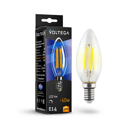 Лампа филаментная диммируемая Voltega Candle dim E14 5W 2800K 8460