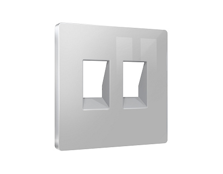 Лицевая панель ALFA для компьютерной/телефонной двойной розетки Ambrella Volt ALFA AP4121 Лицевая панель ALFA для компьютерной/телефонной двойной розетки Ambrella Volt ALFA AP4121