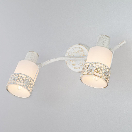 Спот Eurosvet Silvia 20025/2 белый с золотом / хром a056163 Спот Eurosvet Silvia 20025/2 белый с золотом / хром a056163