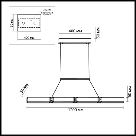 Светильник подвесной светодиодный Odeon Light MESH 7083/20L