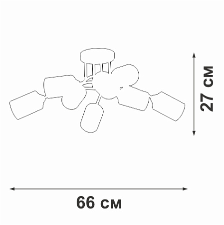 Люстра потолочная Vitaluce V2047-9/8PL Люстра потолочная Vitaluce V2047-9/8PL