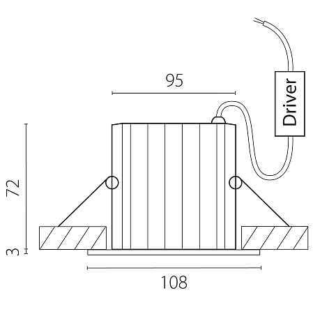 Светильник встраиваемый светодиодный Lightstar Ciclone 385136