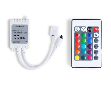 Контроллер для светодиодных лент RGB с инфракрасным пультом 6A 12V 72W 24V 144W Ambrella light GS GS11201