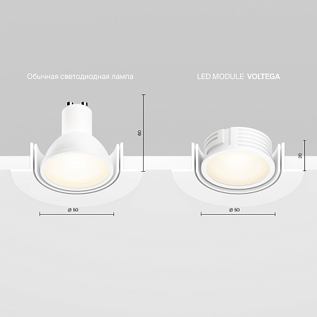 Светодиодный LED модуль, Ra80, 3000K, 220V, IP20 Voltega Module LED 7195