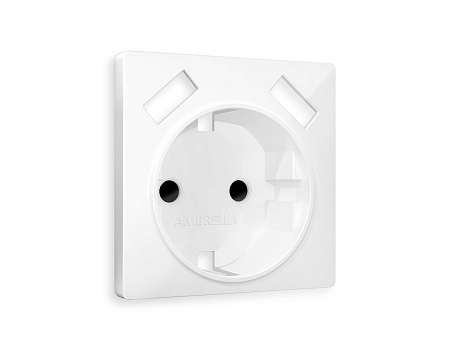 Лицевая панель для электрической розетки с заземлением со шторками 2USB QUANT Ambrella Volt ALFA AP1090 Лицевая панель для электрической розетки с заземлением со шторками 2USB QUANT Ambrella Volt ALFA AP1090