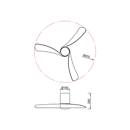 Люстра с вентилятором светодиодная Mantra NEMO 9049