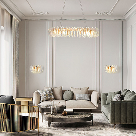 Люстра подвесная светодидная Bogates Farfalla 90376/1 золото