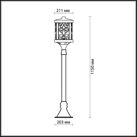 Парковый светильник Odeon Light Lagra 2286/1A