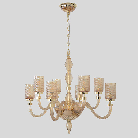 Люстра подвесная Crystal Lux SILVESTRO SP8 AMBER