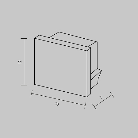 Комплект заглушек (для профиля 16×12) 10 шт., Maytoni ALM-005-B-EC 642022 Комплект заглушек (для профиля 16×12) 10 шт., Maytoni ALM-005-B-EC 642022