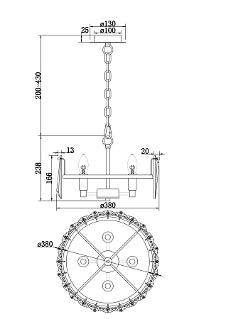 Хрустальная люстра Maytoni Puntes MOD043PL-04CH