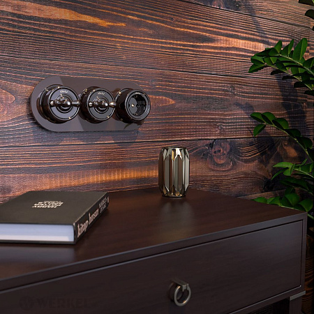 Переключатель одноклавишный коричневый Ретро Werkel Ретро W5612014 4690389166723 a051057 Переключатель одноклавишный коричневый Ретро Werkel Ретро W5612014 4690389166723 a051057