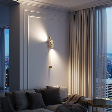 Светильник настенный светодиодный Elektrostandard Illume 40154/LED латунь a070999 Светильник настенный светодиодный Elektrostandard Illume 40154/LED латунь a070999