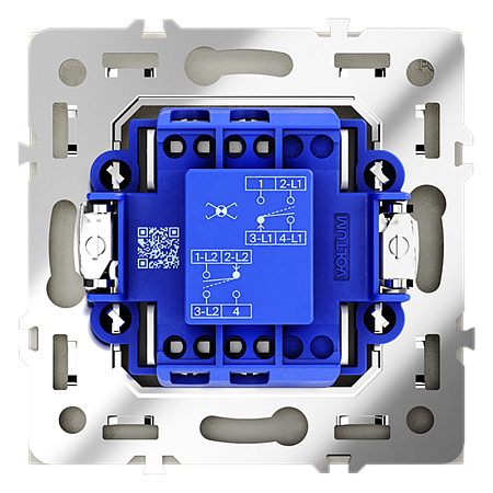 Перекрестный переключатель встраиваемый VOLTUM S70 одноклавишный (сталь) VLS010505 Перекрестный переключатель встраиваемый VOLTUM S70 одноклавишный (сталь) VLS010505