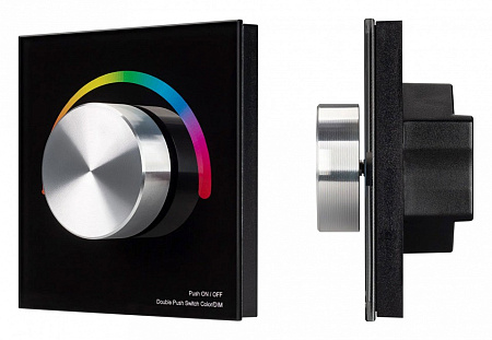 Панель-регулятора цвета RGB роторный встраиваемый Arlight SMART 033763 Панель-регулятора цвета RGB роторный встраиваемый Arlight SMART 033763