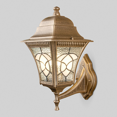 Уличный настенный светильник Elektrostandard Altair черное золото (a024999)