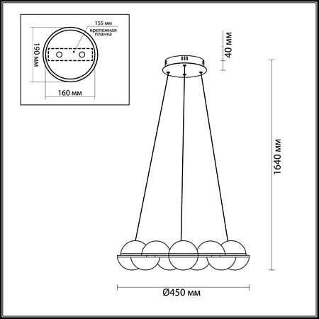 Подвесной светодиодный светильник Odeon Light Conti 4106/64L Подвесной светодиодный светильник Odeon Light Conti 4106/64L
