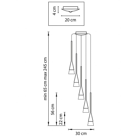 Подвесная люстра Lightstar Conicita 804257 Подвесная люстра Lightstar Conicita 804257