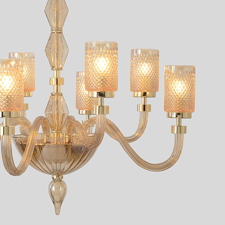 Люстра подвесная Crystal Lux SILVESTRO SP8 AMBER
