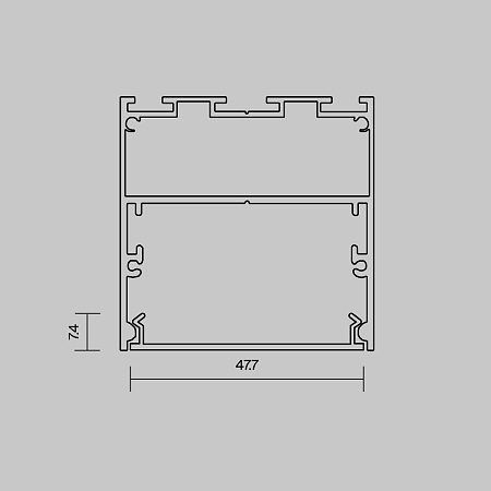 Рассеиватель для профиля 50×50 (Чёрный, 2 м), Maytoni ALM-5050T-B-DF-2M 642048