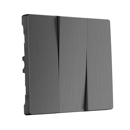 Набор клавиш для выключателя трехклавишного графит рифленый Werkel W1139004 4690389158506 a050742 Набор клавиш для выключателя трехклавишного графит рифленый Werkel W1139004 4690389158506 a050742