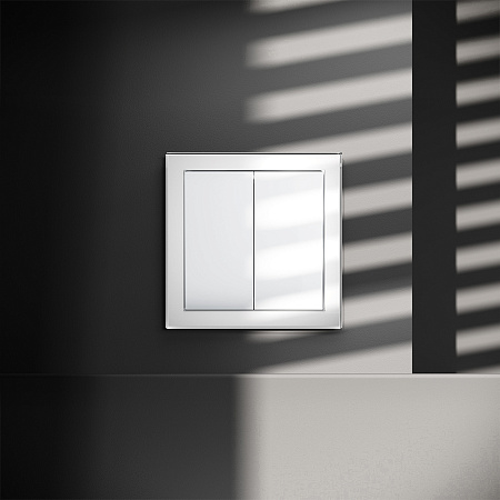 Выключатель встраиваемый VOLTUM S70 двухклавишный (белый глянцевый) VLS020101 Выключатель встраиваемый VOLTUM S70 двухклавишный (белый глянцевый) VLS020101