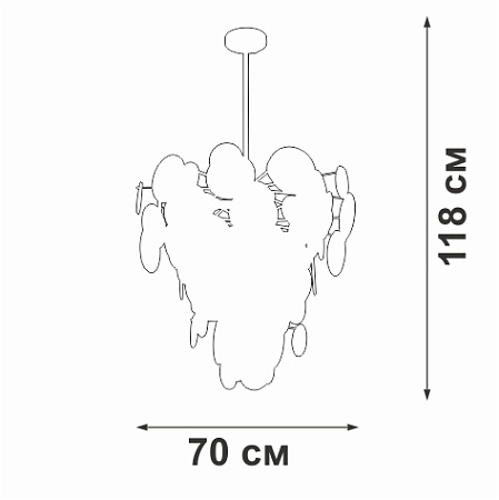 Люстра на штанге Vitaluce V5802-8/8PL Люстра на штанге Vitaluce V5802-8/8PL