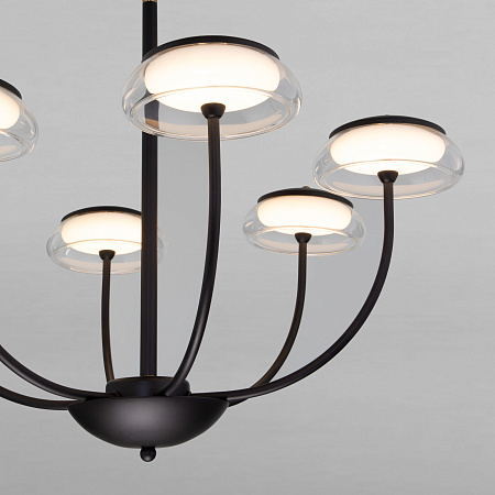 Люстра на штанге светодиодная Eurosvet Fungo 50388 LED черный a068861 Люстра на штанге светодиодная Eurosvet Fungo 50388 LED черный a068861