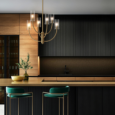 Люстра на штанге Maytoni Arco MOD223PL-06BS