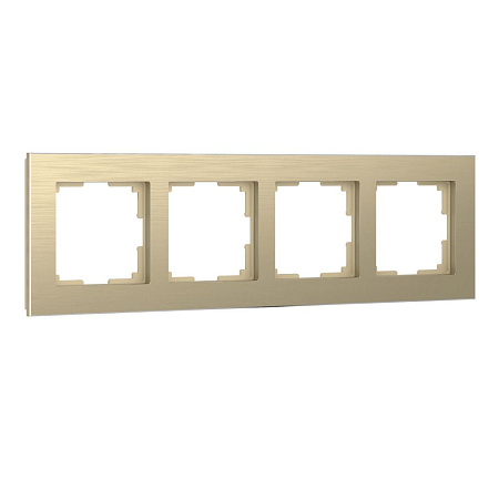 Рамка на 4 поста шампань алюминий Werkel Aluminium W0041711 4690389158162 a052315 Рамка на 4 поста шампань алюминий Werkel Aluminium W0041711 4690389158162 a052315