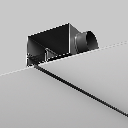 Диффузор с гексагональной сеткой, линейный, ГКЛ 12,5 мм, черный, КСД тип 4 Maytoni Aero ARC-LD-G12-000014