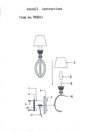 Бра Lightstar Antique 783611 Бра Lightstar Antique 783611