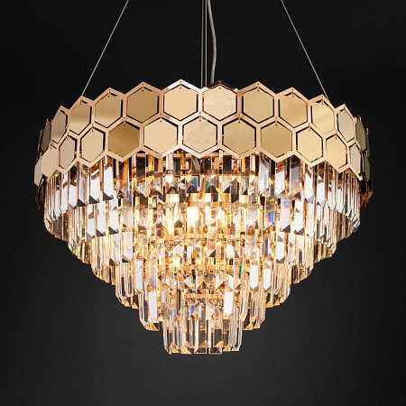 Хрустальная люстра Eurosvet Ariana 10124/8 золото a054442 Хрустальная люстра Eurosvet Ariana 10124/8 золото a054442